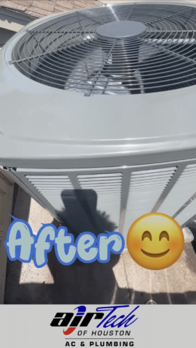 new ac condenser unit installed outside a home
